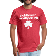 Slightly Irish Mostly Drunk T - heather red