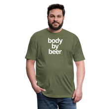 Body By Beer Fitted Cotton/Poly T-Shirt - heather military green