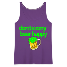 Don't Worry Beer Happy Women's Tank - purple