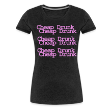 Women's Cheap Drunk T! - charcoal grey