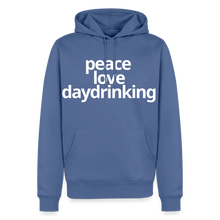 Peace Love Daydrinking Hoodie - stone blue 