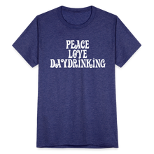 Peace Love Daydrinking Groovy T - heather indigo