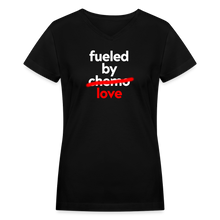 Fueled by Chemo Women's V-Neck T-Shirt - black