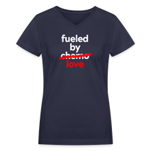 Fueled by Chemo Women's V-Neck T-Shirt - navy