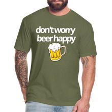 Don't Worry Beer Happy T - heather military green