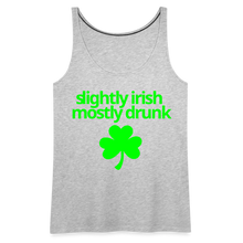 Slightly Irish Mostly Drunk Women's Tank - heather gray