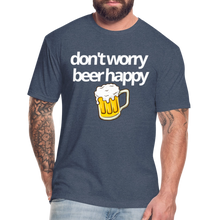 Don't Worry Beer Happy T - heather navy