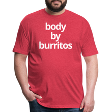 Body By Burritos Fitted Cotton/Poly T-Shirt - heather red