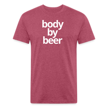 Body By Beer Fitted Cotton/Poly T-Shirt - heather burgundy