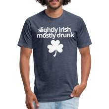 Slightly Irish Mostly Drunk T - heather navy