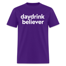 Daydrink Believer t-shirt: Spreading the gospel of bottomless since brunch began. - purple