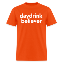 Daydrink Believer t-shirt: Spreading the gospel of bottomless since brunch began. - orange