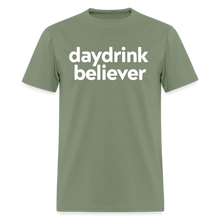 Daydrink Believer t-shirt: Spreading the gospel of bottomless since brunch began. - military green