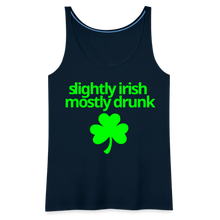 Slightly Irish Mostly Drunk Women's Tank - deep navy