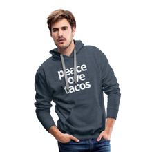 Peace Love Tacos Hoodie - heather denim