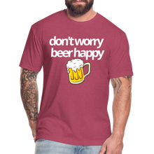 Don't Worry Beer Happy T - heather burgundy