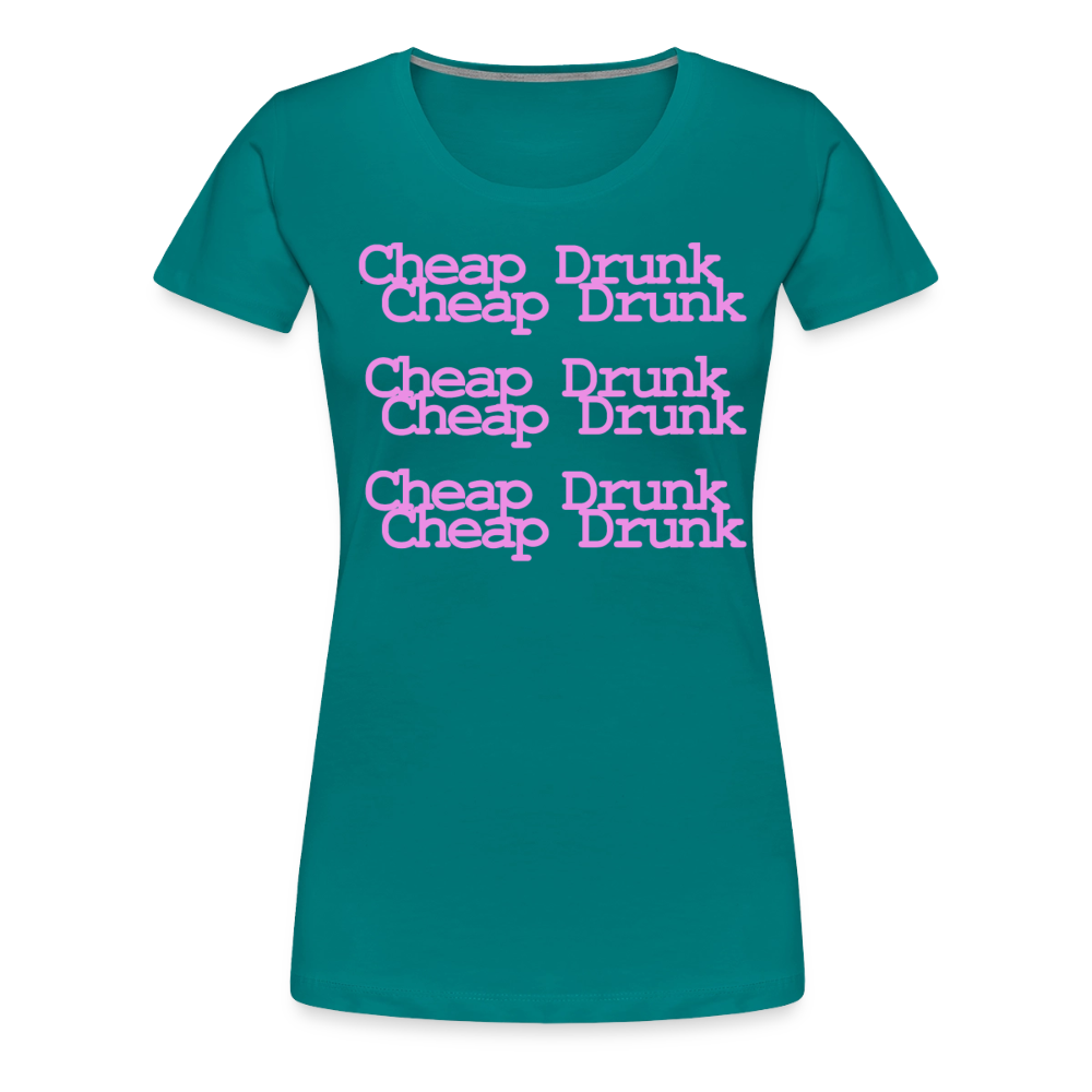 Women's Cheap Drunk T! - teal