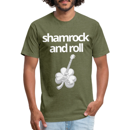 Shamrock and Roll T - heather military green