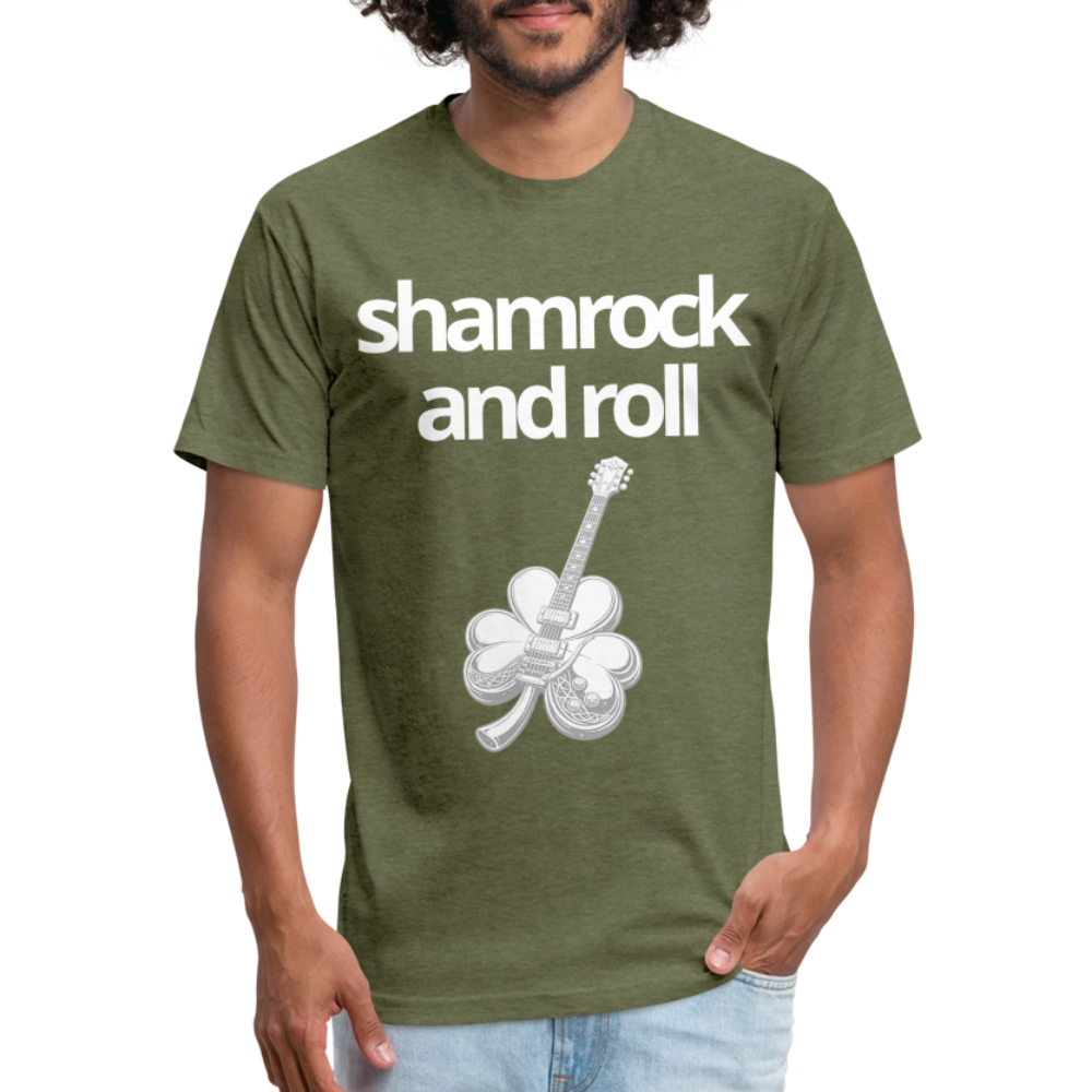 Shamrock and Roll T - heather military green