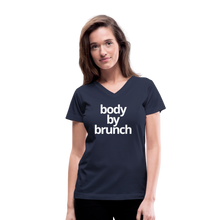 Body By Brunch Women's V-Neck T-Shirt - navy