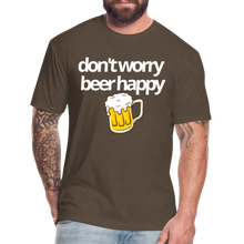 Don't Worry Beer Happy T - heather espresso