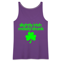 Slightly Irish Mostly Drunk Women's Tank - purple