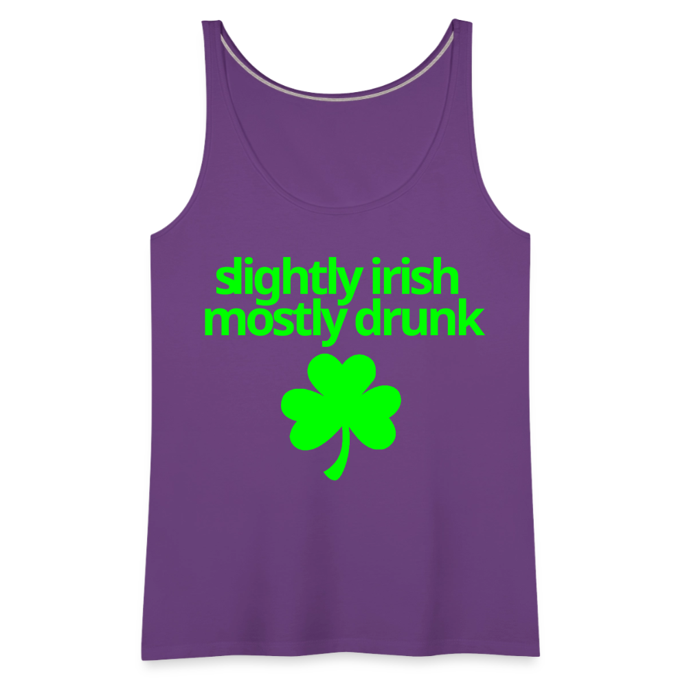 Slightly Irish Mostly Drunk Women's Tank - purple
