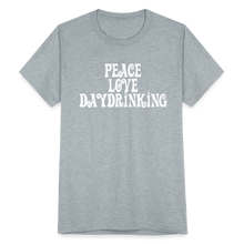 Peace Love Daydrinking Groovy T - heather grey