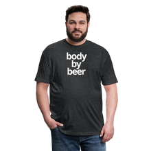 Body By Beer Fitted Cotton/Poly T-Shirt - heather black