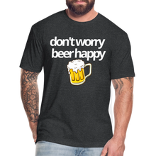 Don't Worry Beer Happy T - heather black