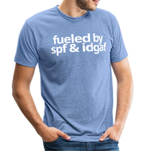 spf & idgaf T-Shirt - heather blue