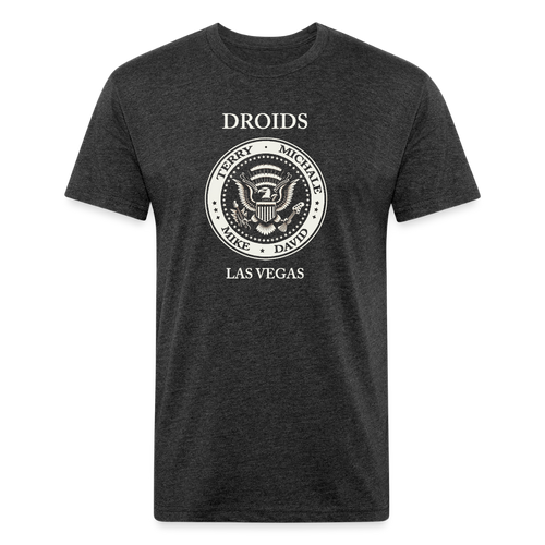 Fitted Cotton/Poly Droids Punk T-Shirt by Next Level - heather black