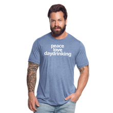 Peace Love Daydrinking T - heather blue