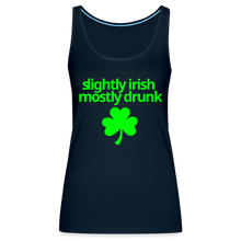 Slightly Irish Mostly Drunk Women's Tank - deep navy