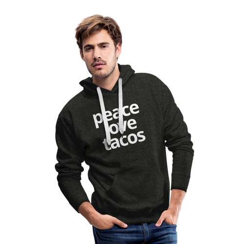 Peace Love Tacos Hoodie - charcoal grey