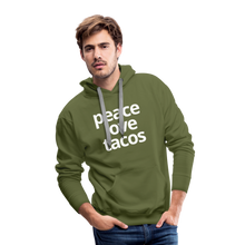 Peace Love Tacos Hoodie - olive green