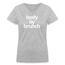 Body By Brunch Women's V-Neck T-Shirt - gray