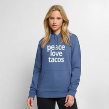 Peace Love Tacos Hoodie - stone blue 