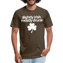 Slightly Irish Mostly Drunk T - heather espresso