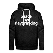 Peace Love Daydrinking Hoodie - charcoal grey