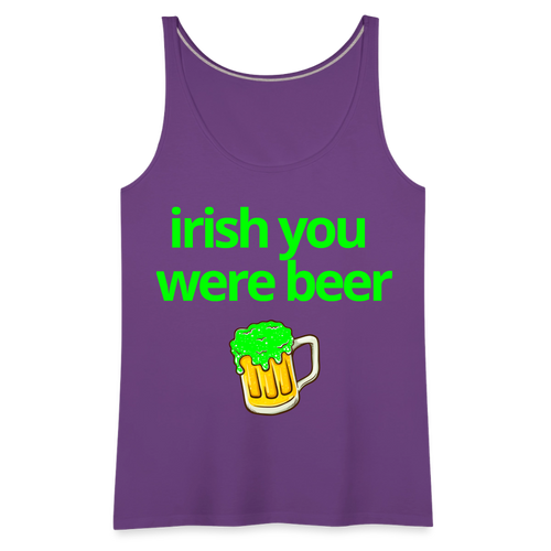 Irish You Were Beer Women's Tank - purple