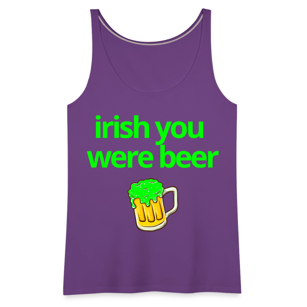 Irish You Were Beer Women's Tank - purple