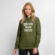 Peace Love Tacos Hoodie - khaki green 