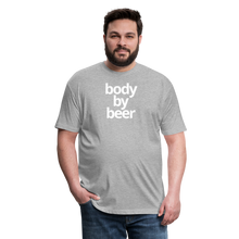 Body By Beer Fitted Cotton/Poly T-Shirt - heather gray