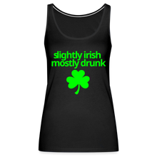 Slightly Irish Mostly Drunk Women's Tank - black