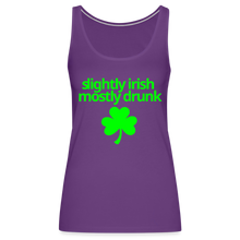 Slightly Irish Mostly Drunk Women's Tank - purple