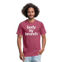 Body By Brunch Fitted Cotton/Poly T-Shirt - heather burgundy