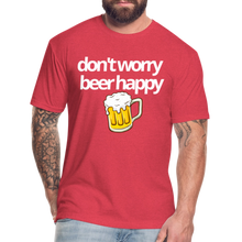 Don't Worry Beer Happy T - heather red
