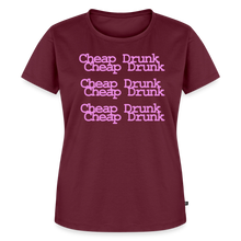 Women's Cheap Drunk T! - burgundy