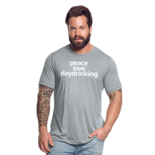 Peace Love Daydrinking T - heather grey